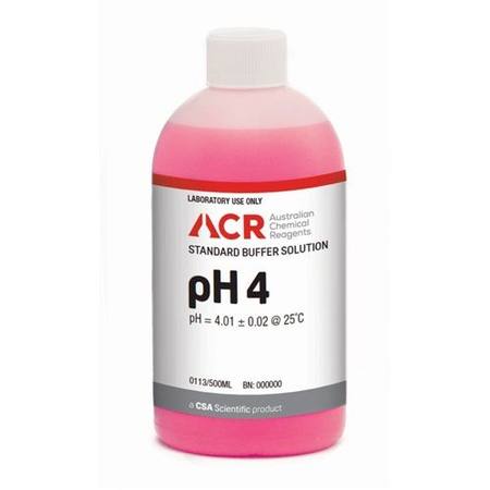 Buy Buffer pH 4 @ 25C (Red) 1L  Chemsupply ACR in NZ. 