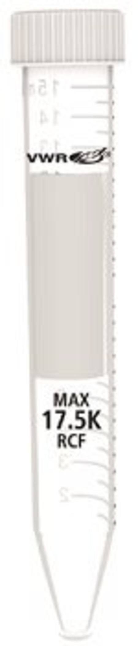 Buy Centrifuge Tube 15ml Screw cap, rated to 1700g conical, Racked, 500. in NZ.